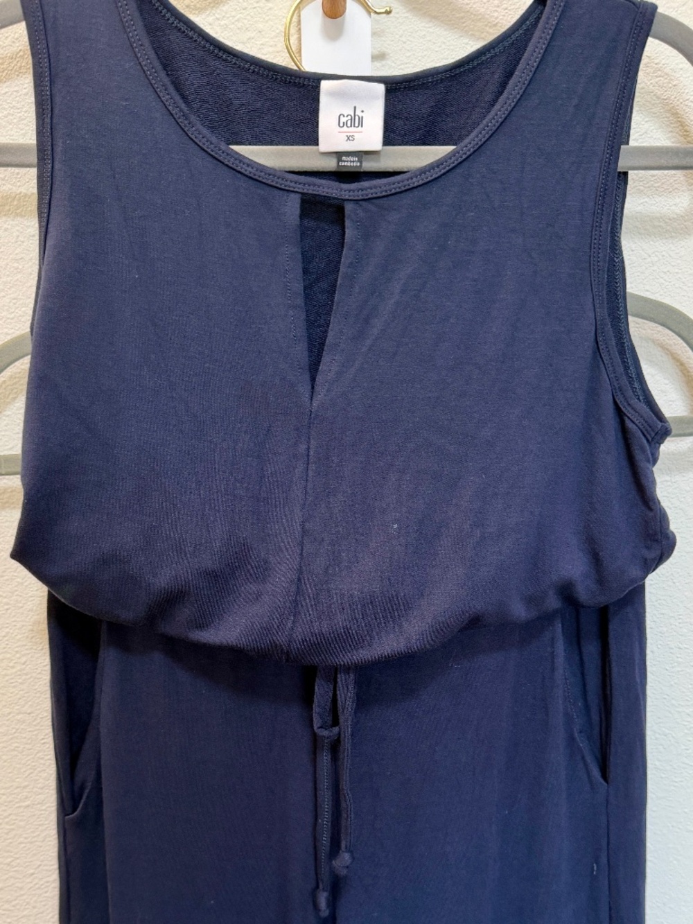 Cabi Summer Sleeveless Jumpsuit Navy Spring 2021 XS EUC